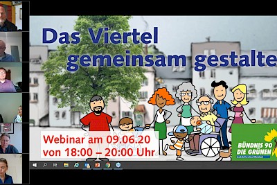 Das Viertel gemeinsam gestalten - Webinar mit der LVR-Fraktion von Bündnis 90/Die Grünen