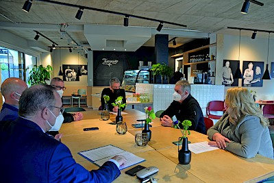 Im Café Hovener - Besuch vom LVR